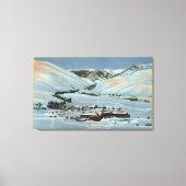 Sun Valley, ID - Winter Scene, Sun Valley Canvas Afdruk (Voorkant)
