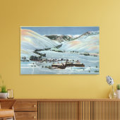 Sun Valley, ID - Winter Scene, Sun Valley Canvas Afdruk (Insitu (Woonkamer))