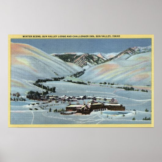 Sun Valley, ID - Winter Scene, Sun Valley Poster (Voorkant)