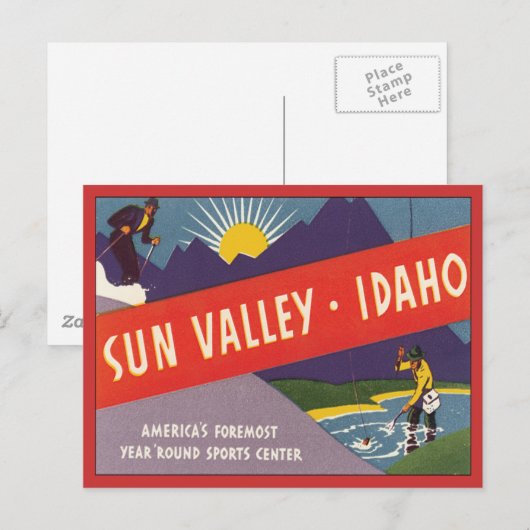 Sun Valley Idaho Briefkaart (Voorkant / Achterkant)