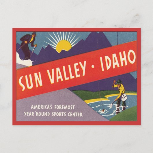  Sun Valley Idaho Briefkaart (Voorkant)