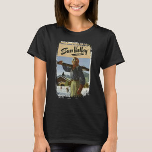 Sun Valley Idaho  Distress Travel Poster T-shirt