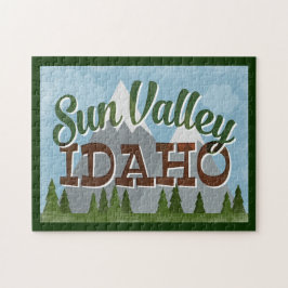 Sun Valley Idaho Fun Retro Snowy Mountains Legpuzzel