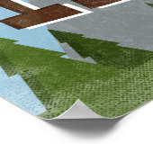 Sun Valley Idaho Fun Retro Snowy Mountains Poster (Hoek)