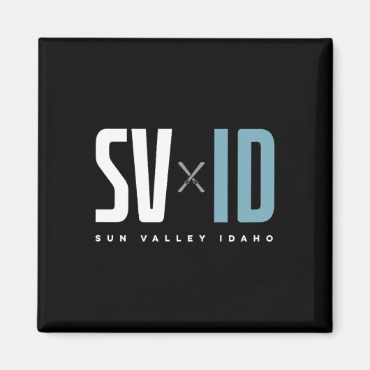 Sun Valley Idaho Graphic Ski Magneet (Voorkant)