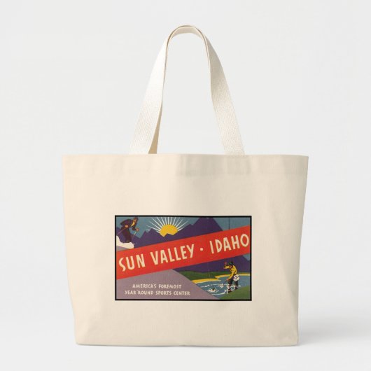 Sun Valley Idaho Grote Tote Bag (Voorkant)