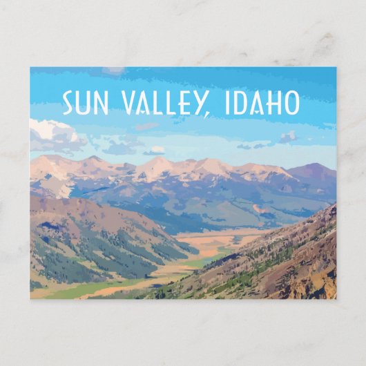 Sun Valley, Idaho, in vintage-reisstijl Briefkaart (Voorkant)