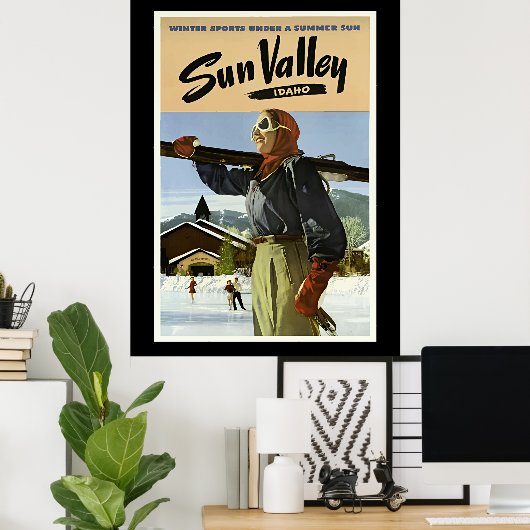 Sun Valley, Idaho reizen Poster (Thuiskantoor)