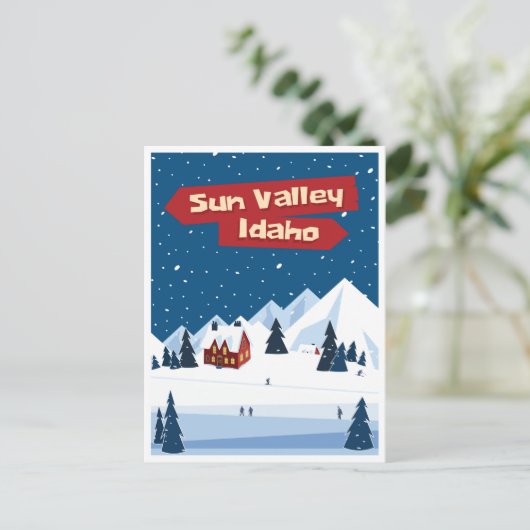 Sun Valley, Idaho, Ski Briefkaart (Staand voorkant)