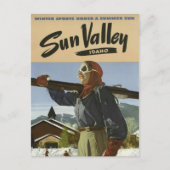  Sun Valley Idaho Ski Resort Travel Briefkaart (Voorkant)