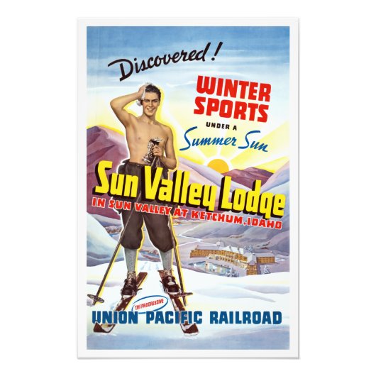  Sun Valley Idaho Ski Travel Poster (Voorkant)