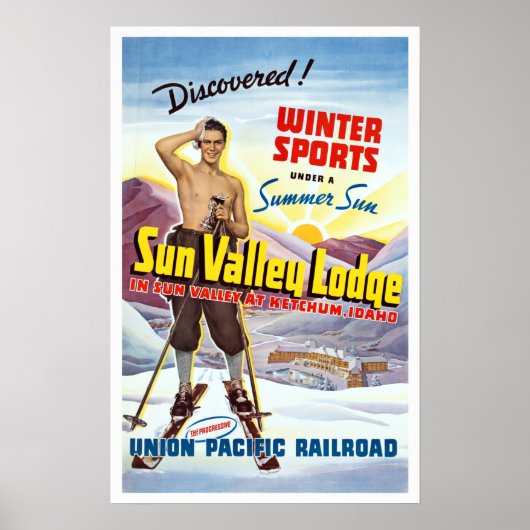 Sun Valley Idaho Ski Travel Poster (Voorkant)