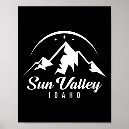 Sun Valley Idaho Skigebied Snowboarden Poster (Voorkant)