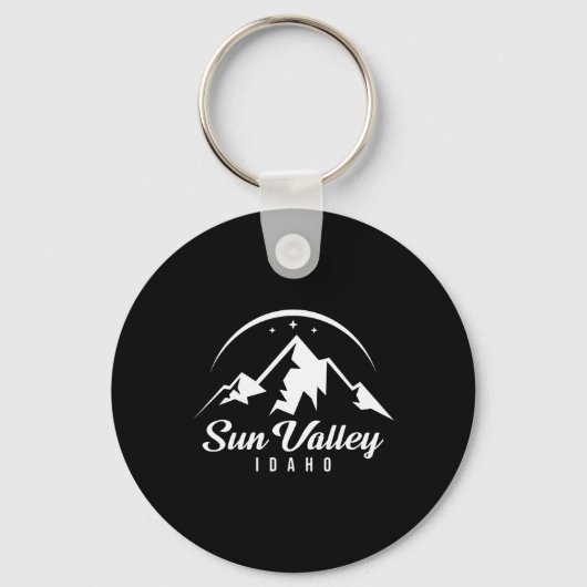 Sun Valley Idaho Skigebied Snowboarden Sleutelhanger (Voorkant)