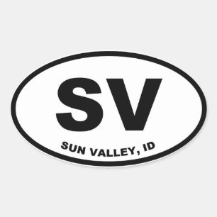 Sun Valley, Idaho SV Ovale Sticker