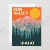  Sun Valley Idaho Travel Briefkaart (Voorkant / Achterkant)