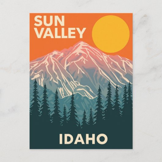  Sun Valley Idaho Travel Briefkaart (Voorkant)