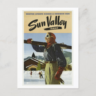  Sun Valley Idaho USA Ski Travel Post uit 1940 Briefkaart