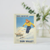 Sun Valley Idaho vintage-briefkaart Briefkaart (Staand voorkant)