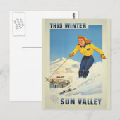 Sun Valley Idaho vintage-briefkaart Briefkaart (Voorkant / Achterkant)