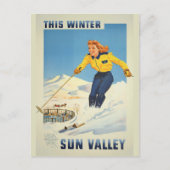 Sun Valley Idaho vintage-briefkaart Briefkaart (Voorkant)