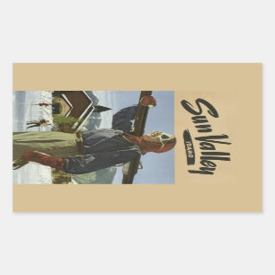 Sun Valley, Idaho Vintage-reisstickers Rechthoekige Sticker