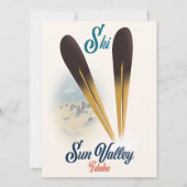 Sun Valley Idaho vintage stijl ski poster (Achterkant)