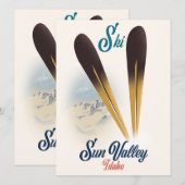 Sun Valley Idaho vintage stijl ski poster (Voorkant / Achterkant)
