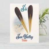 Sun Valley Idaho vintage stijl ski poster (Staand voorkant)