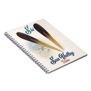 Sun Valley Idaho vintage stijl ski poster Notitieboek
