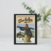 Sun Valley, Idaho, Vintage Travel Poster Briefkaart (Staand voorkant)