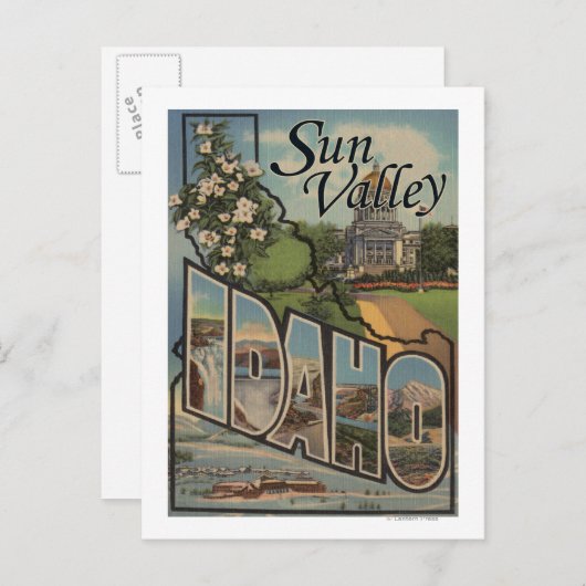 Sun Valley, IdahoLarge Letter Scenes Briefkaart (Voorkant / Achterkant)