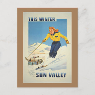 Sun Valley IdahoVintage-reis Briefkaart