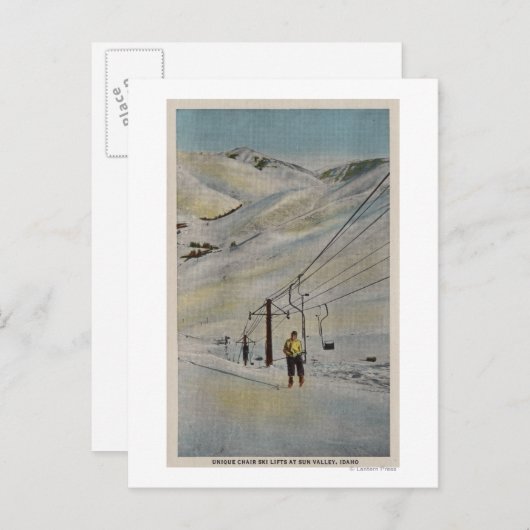 Sun Valley, IDMountain Scene, Ski Lifts in Briefkaart (Voorkant / Achterkant)