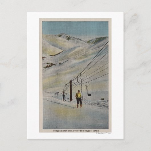 Sun Valley, IDMountain Scene, Ski Lifts in Briefkaart (Voorkant)