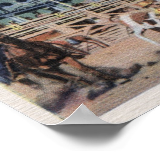 Sun Valley, IDRodeo Bull Dogging Scenes Poster (Hoek)