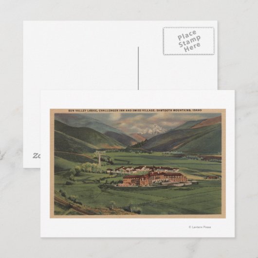 Sun Valley, IDView of Sun Valley Lodge Briefkaart (Voorkant / Achterkant)