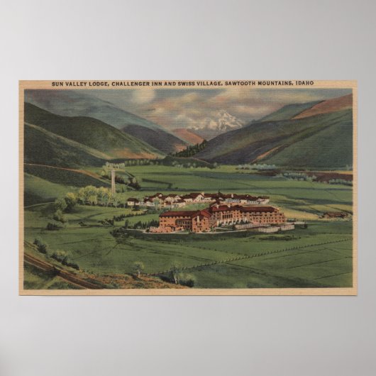Sun Valley, IDView of Sun Valley Lodge Poster (Voorkant)