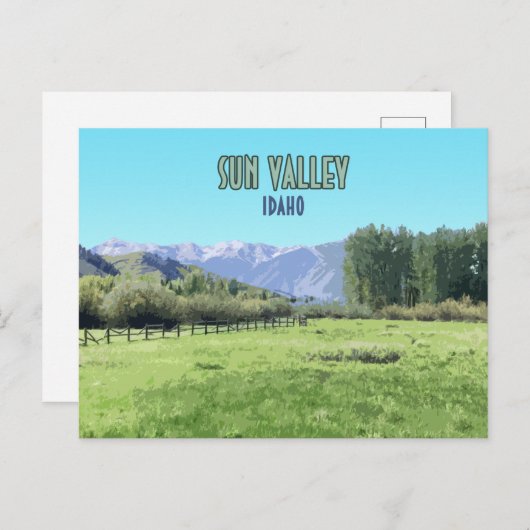 Sun Valley Ketchum Idaho Briefkaart (Voorkant / Achterkant)