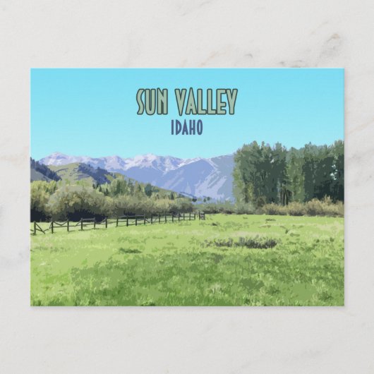 Sun Valley Ketchum Idaho Briefkaart (Voorkant)