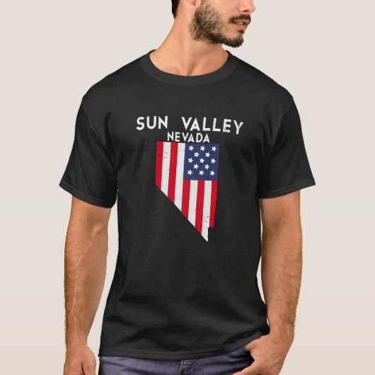 Sun Valley Nevada USA State Travel Nevadan T-shirt (Voorkant)