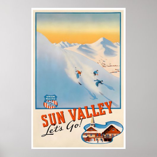 Sun Valley Poster Idaho Kunst Union Pacific (Voorkant)