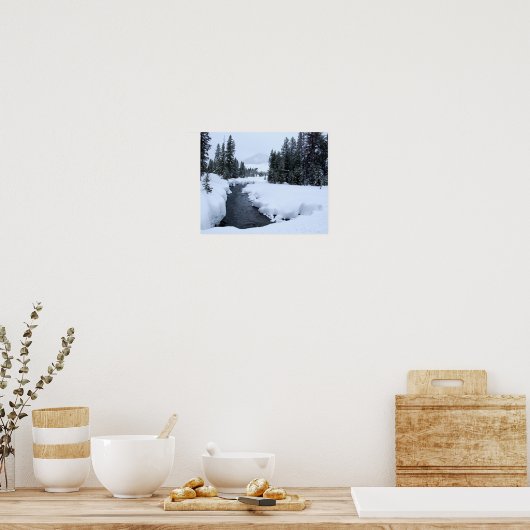 Sun Valley Snow Stream Print (Keuken)