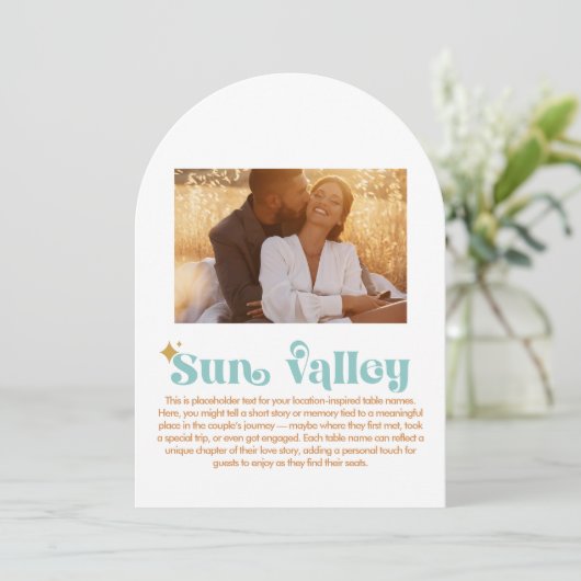 Sun Valley-tabelnummer Kaart (Staand voorkant)