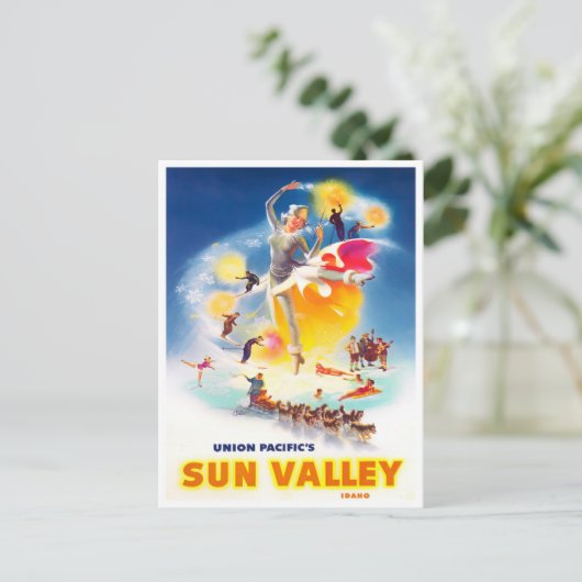 Sun Valley vintage-briefkaart Briefkaart (Staand voorkant)