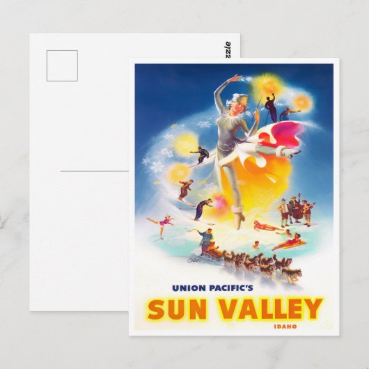 Sun Valley vintage-briefkaart Briefkaart (Voorkant / Achterkant)