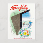 Sun Valley vintage-briefkaart Briefkaart (Voorkant)