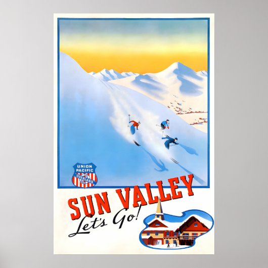 Sun Valley Vintage Reisposter 1 Poster (Voorkant)