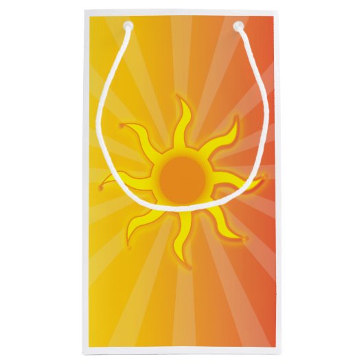 Sun Vector Travel Holiday Gift Bag Klein Cadeauzakje (Achterkant)