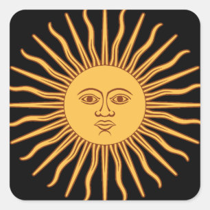 Sun Vierkante Sticker